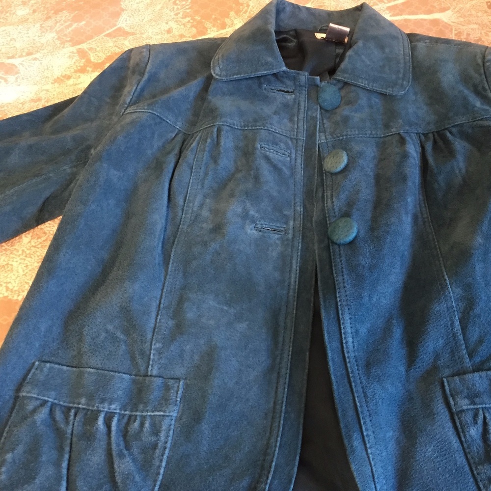 Chico's Teal Suede Jacket